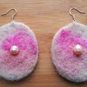'The Blushing Pearl' Oversized Earrings